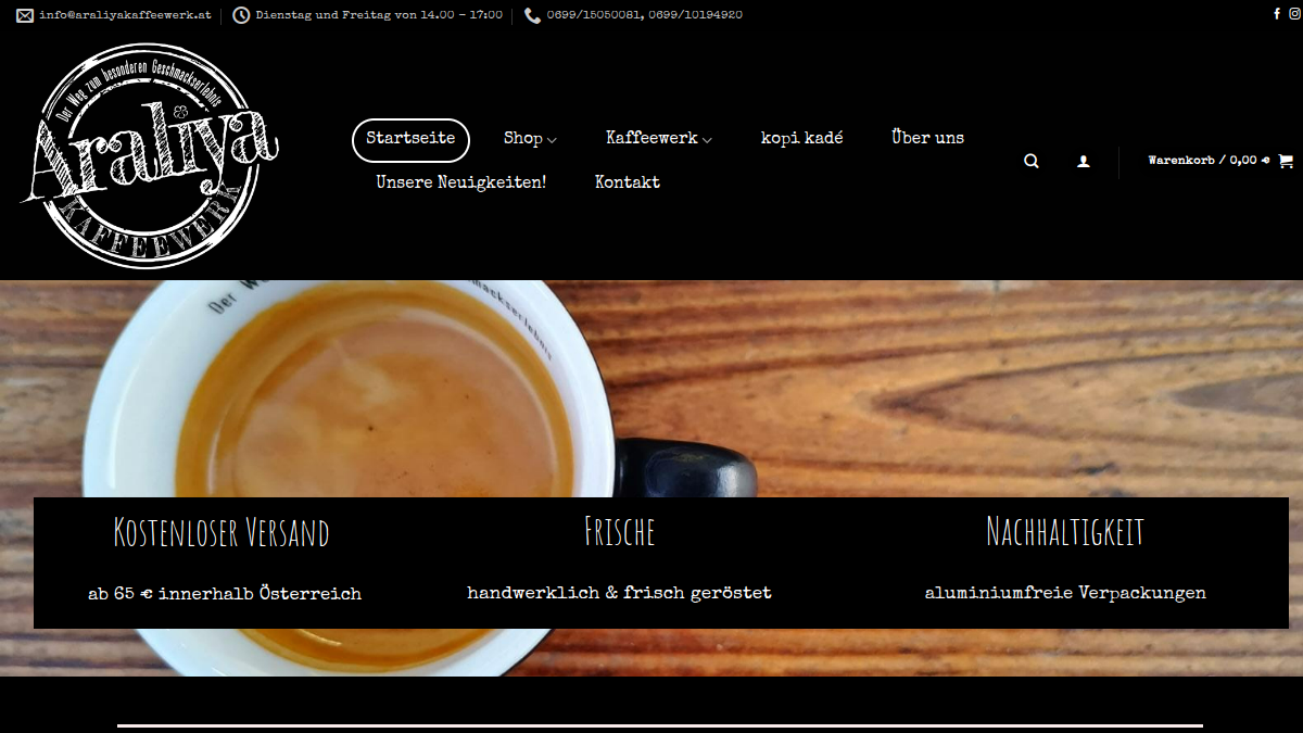 Ansicht von ARALIYA KAFFEEWERK