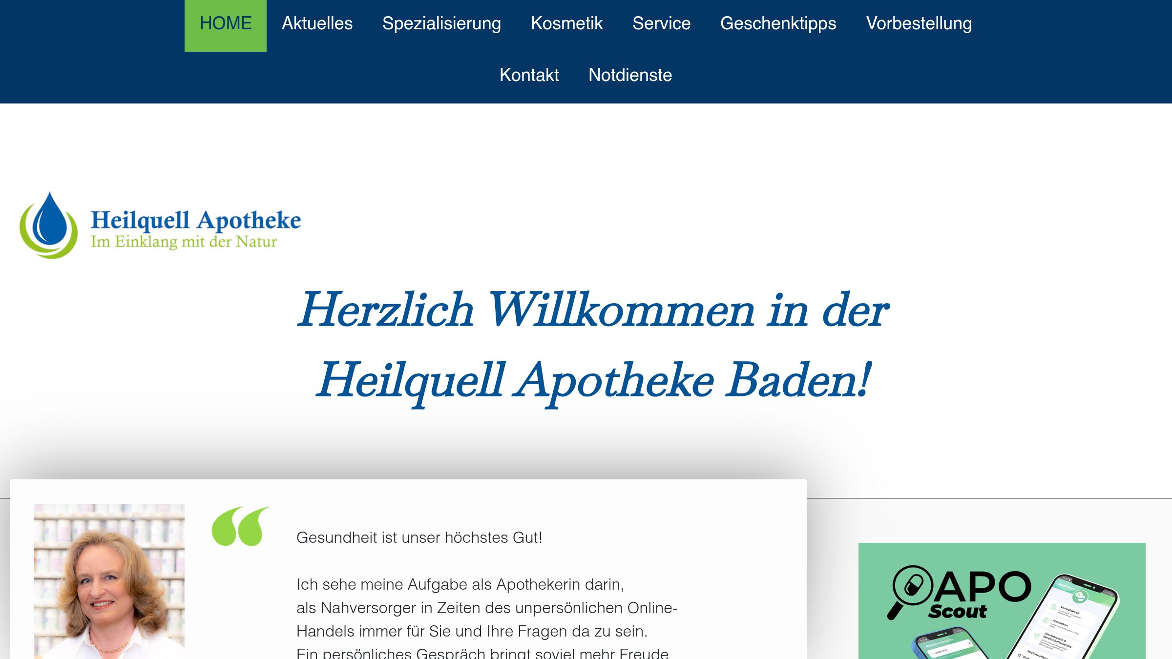Website-Vorschau von Heilquell Apotheke