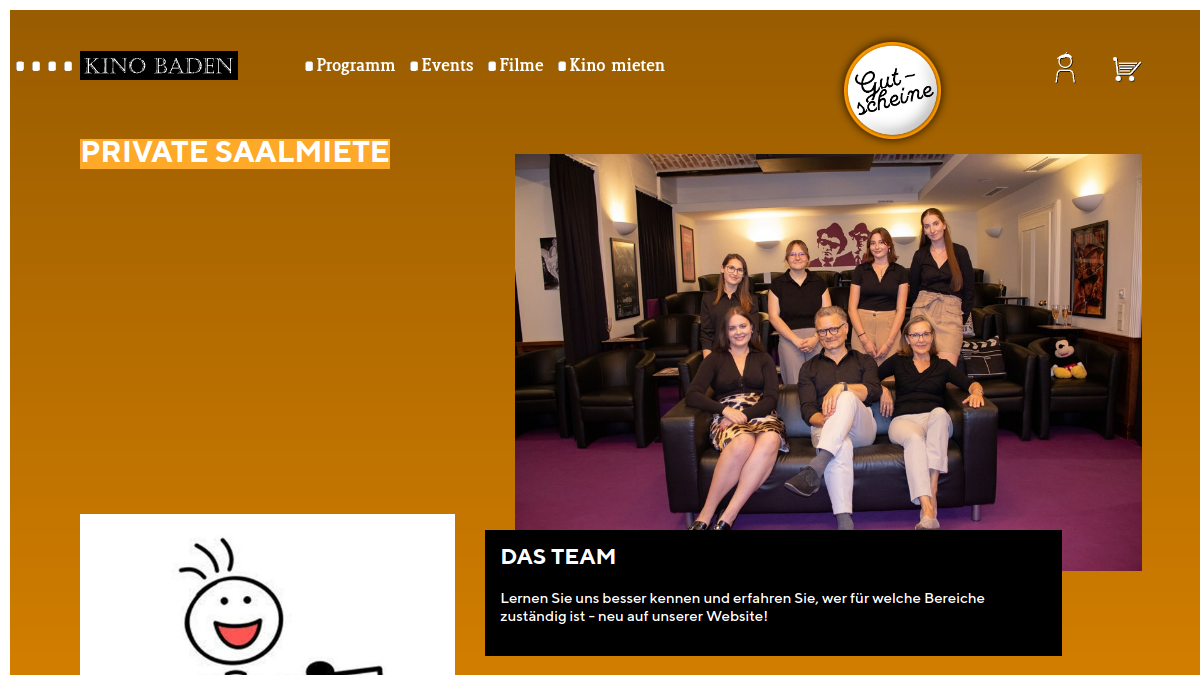 Website-Vorschau von KINO BADEN im Herzoghof 